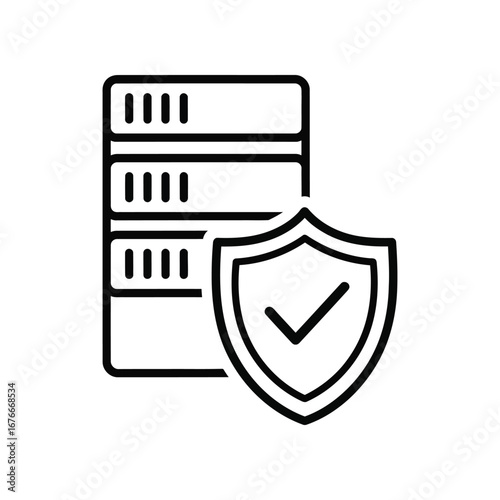 Digital Fortress: Depicting the strength and security of digital infrastructure, this graphic embodies a shield of protection. The core servers are safe.