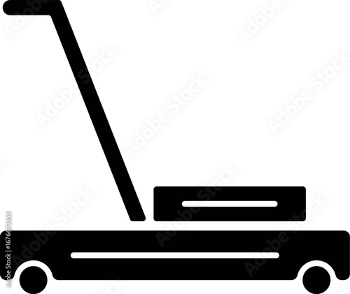 Mower icon vector illustration logo template for many purpose. Isolated on white background.