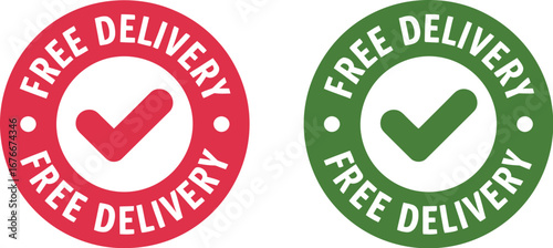 Free delivery vector icon sticker badge symbol promotion offer