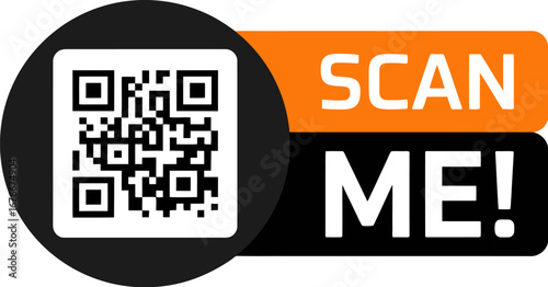Qr code with scan me text for easy digital information access