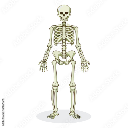 Human skeleton anatomical illustration anatomy bones