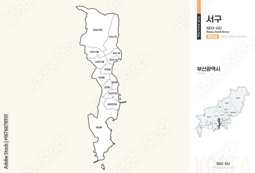 부산광역시 서구 행정구역 윤곽선 지도