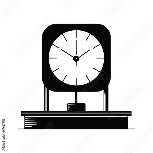 Desk Clock Business Work Symbol