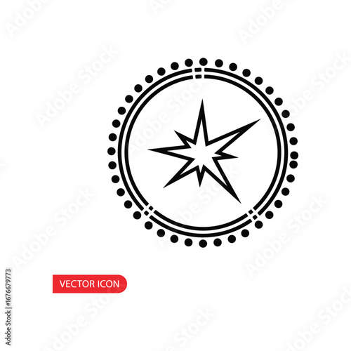 Explosion Icon: A minimalist icon presents a dynamic explosion within a circular frame, symbolizing a burst of energy, impact, or sudden occurrence.