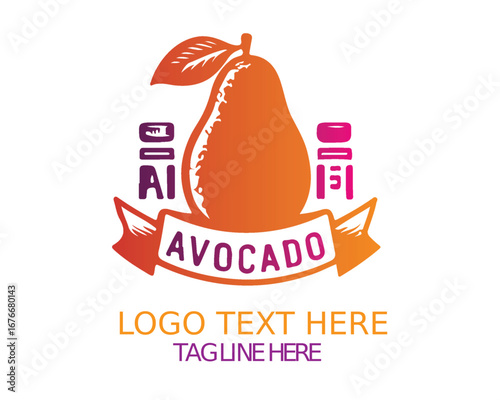 Avocado Logo Vector Design
