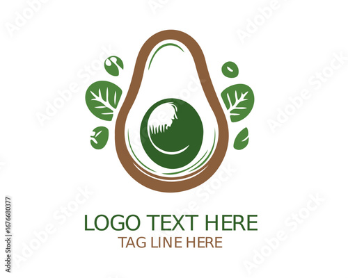 Avocado Logo Vector Design