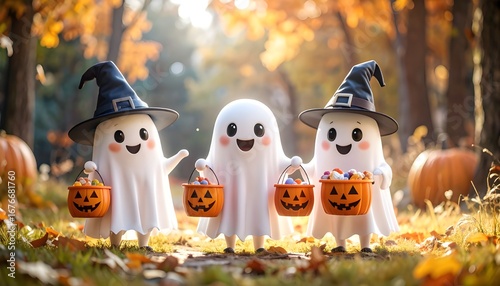 Cute Ghost Halloween Wallpaper