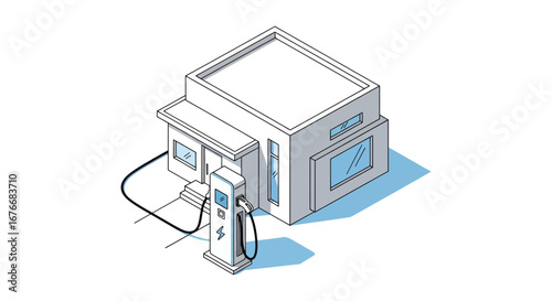 electric vehicle charging station building exterior