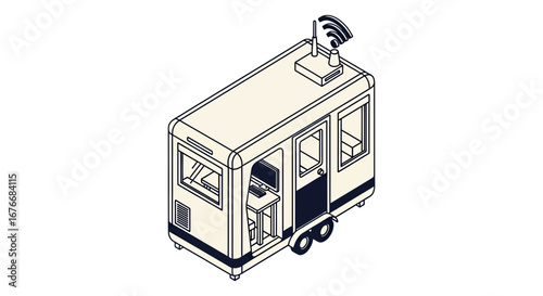 mobile command center with wifi antenna