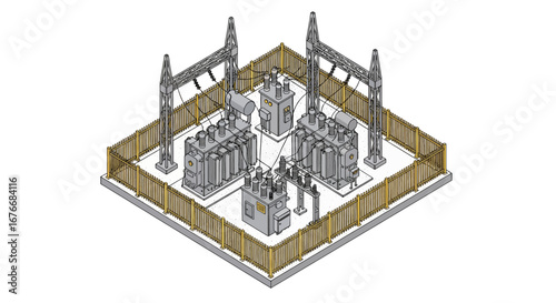 electrical substation power grid infrastructure facility