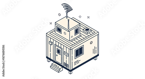 portable communication station with antenna equipment