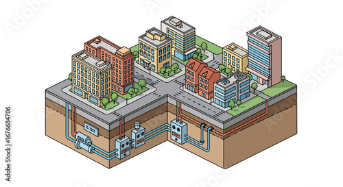 City infrastructure and underground utility systems
