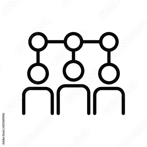 Connected Individuals: A clean, vector-based graphic illustrates interconnected individuals, representing networking, relationships, and collaboration.