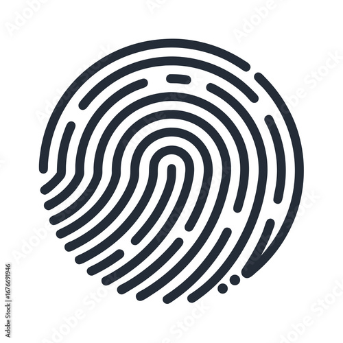 Depicting Create Bold Stroke Minimalist Fingerprint Crisp Professional Photo