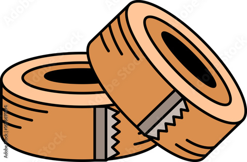 illustration of two Packaging tape