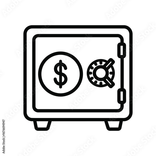 Secure Vault: A meticulously crafted illustration, showcasing a robust vault, complete with the universal symbol of currency, representing financial security and the safeguarding of assets.