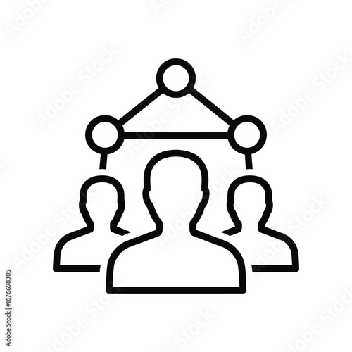 Synergy in Connections: A conceptual graphic highlighting the interplay between three individuals and the network they form, symbolizing unity, connection, and collaboration.