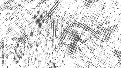 Old worn surface texture black and white grunge background with cracks chips and distressed dirty abstract pattern