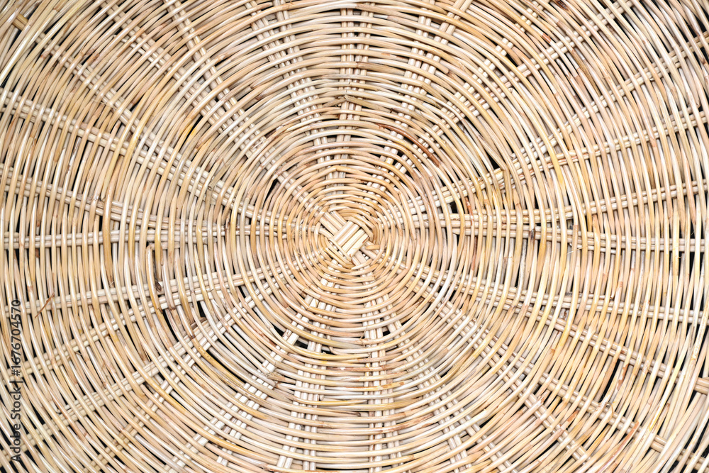 Fototapeta premium Close-up of traditional hand-made woven rattan patterns