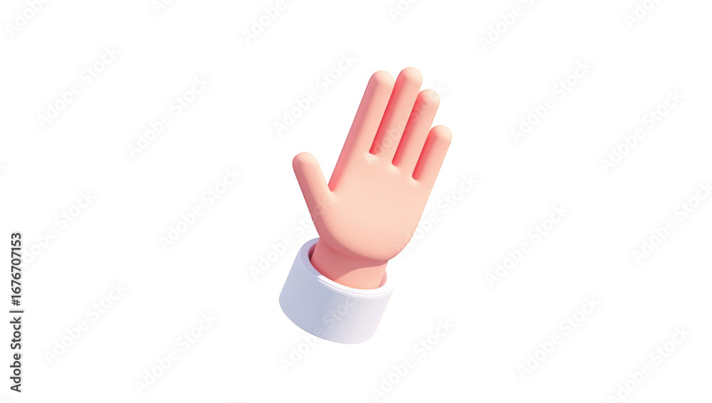 Obraz premium Cartoon hand waving (1)