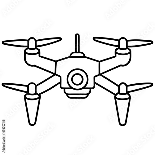 RC Drone for Kids line art vector