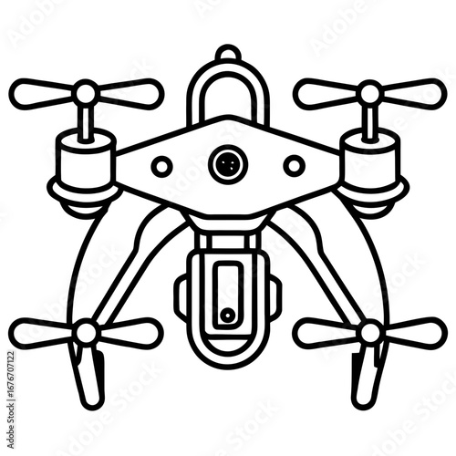 RC Drone for Kids line art vector