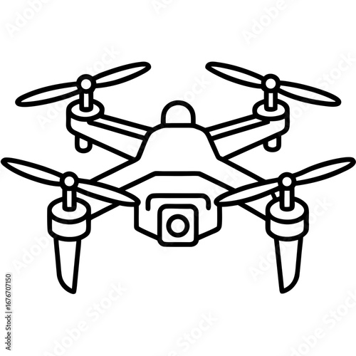 RC Drone for Kids line art vector