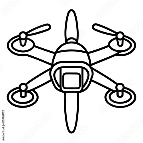 RC Drone for Kids line art vector
