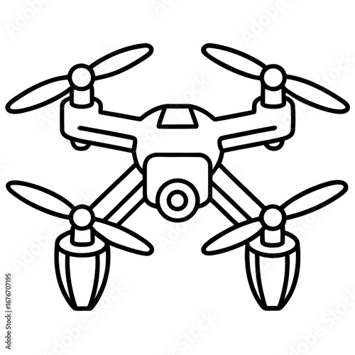 RC Drone for Kids line art vector