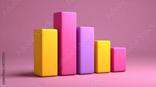 Free Download Colorful geometric blocks and bars in various shades of pink, yellow, and purple are arranged in a simple, minimalist composition against a plain background. - GFXLoad