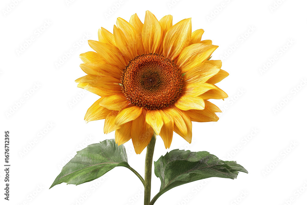 Fototapeta premium Vibrant sunflower in full bloom