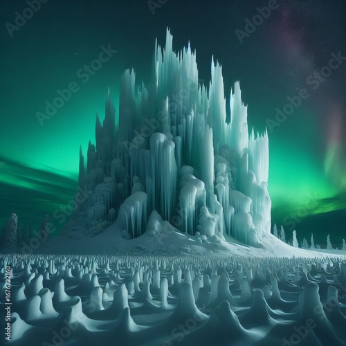 A tundra of singing ice producing eerie tones in changing temper
