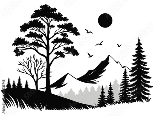 vector illustration of a forest