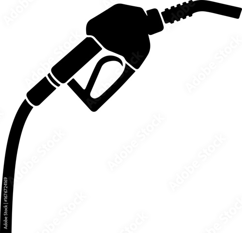 Fuel nozzle black silhouette vector