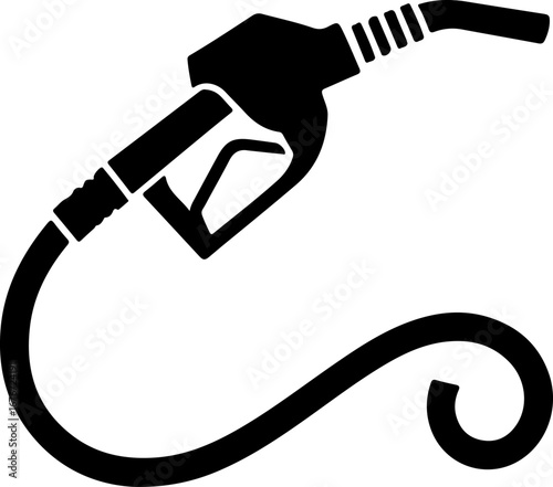 Fuel nozzle black silhouette vector