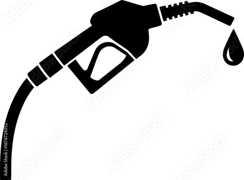 Fuel nozzle black silhouette vector