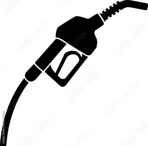 Fuel nozzle black silhouette vector