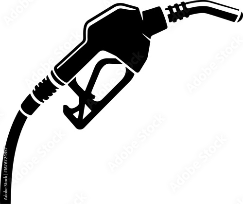Fuel nozzle black silhouette vector