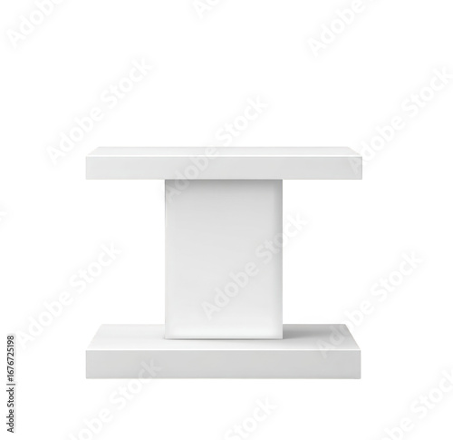 White rectangular display stand