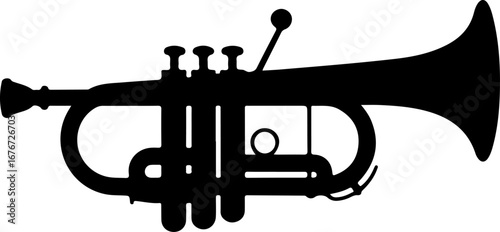 Cornet silhouette vector illustration