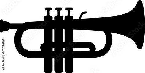 Cornet silhouette vector illustration