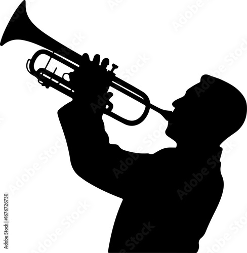 Cornet silhouette vector illustration