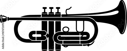 Cornet silhouette vector illustration