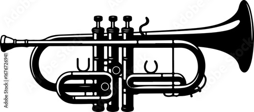 Cornet silhouette vector illustration