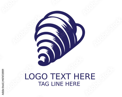 croissant Logo Design Vector