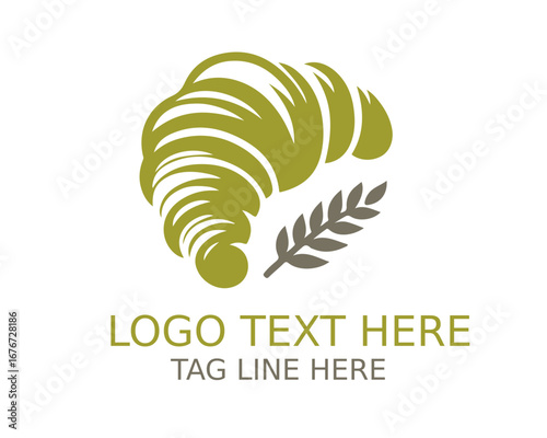 croissant Logo Design Vector