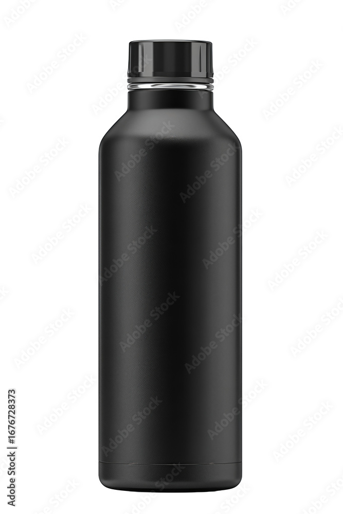 A stainless steel insulated water bottle with slim silhouette and powder-coated finish, side profile view, isolated on transparent background.
A stainless steel insulated water bottle with slim silhouette and powder-coated finish, side profile view, isolated on transparent background.