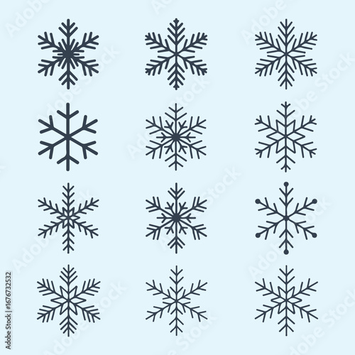 Elegant snowflake illustration with intricate detail.
