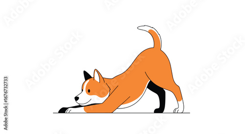 Energetic playful dog with stick engaged in fun outdoor activity
