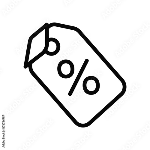 Discount Symbol: An isolated discount symbol. Ideal for commercial concepts and sales.